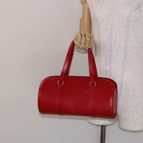 LOUIS VUITTON Epi Soufflot Hand Bag Red M52227 LV Auth 139322