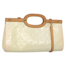 LOUIS VUITTON Monogram Vernis Roxbury Drive Hand Bag Perle M91374 Auth 139325-1