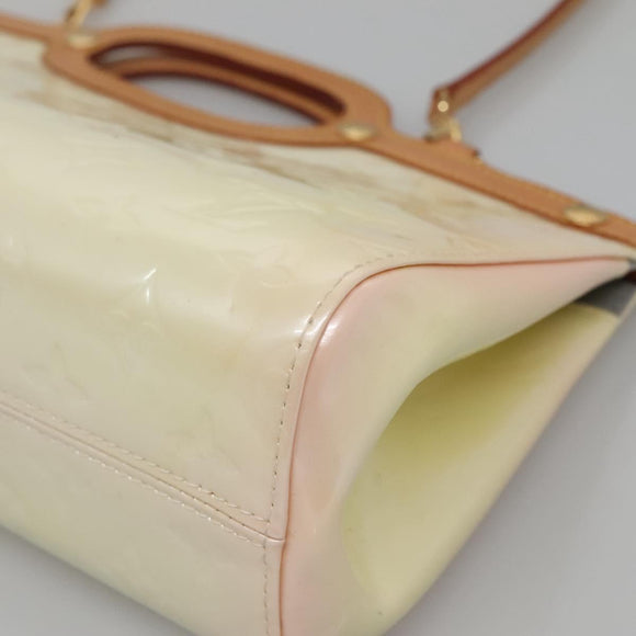 LOUIS VUITTON Monogram Vernis Roxbury Drive Hand Bag Perle M91374 Auth 139325