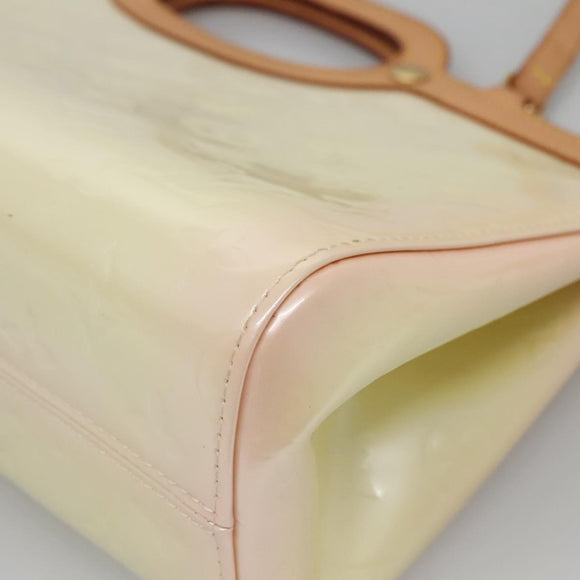 LOUIS VUITTON Monogram Vernis Roxbury Drive Hand Bag Perle M91374 Auth 139325