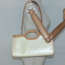 LOUIS VUITTON Monogram Vernis Roxbury Drive Hand Bag Perle M91374 Auth 139325-22