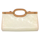 LOUIS VUITTON Monogram Vernis Roxbury Drive Hand Bag Perle M91374 Auth 139325-2