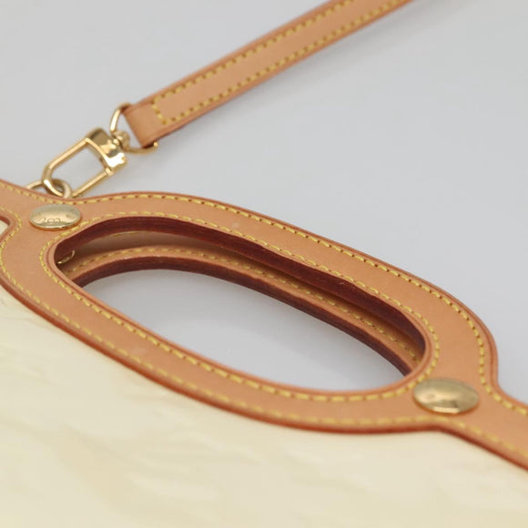 LOUIS VUITTON Monogram Vernis Roxbury Drive Hand Bag Perle M91374 Auth 139325