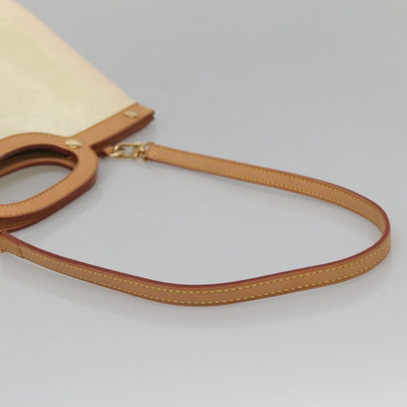 LOUIS VUITTON Monogram Vernis Roxbury Drive Hand Bag Perle M91374 Auth 139325