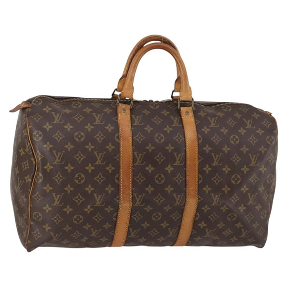 LOUIS VUITTON Monogram Keepall 50 Boston Bag M41426 LV Auth 139333