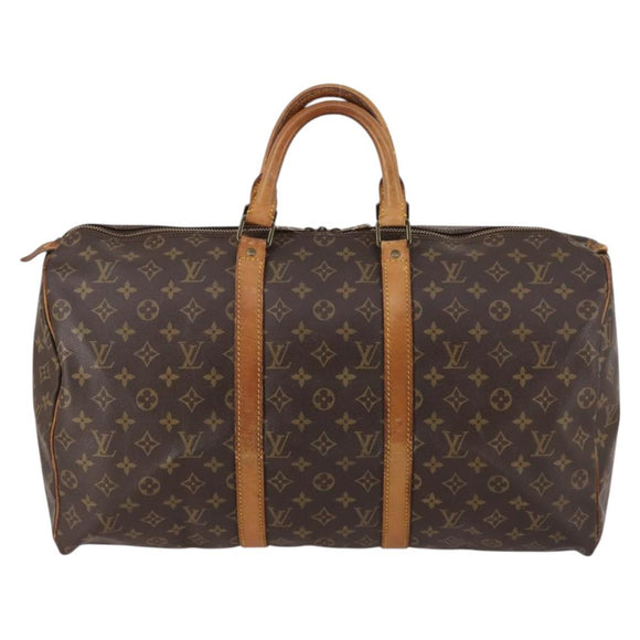 LOUIS VUITTON Monogram Keepall 50 Boston Bag M41426 LV Auth 139333