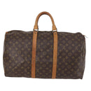 LOUIS VUITTON Monogram Keepall 50 Boston Bag M41426 LV Auth 139333-2
