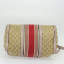 GUCCI GG Canvas Sherry Line Hand Bag 2way Beige Gold 247205 Auth 139336-5