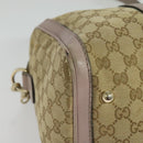 GUCCI GG Canvas Sherry Line Hand Bag 2way Beige Gold 247205 Auth 139336-9