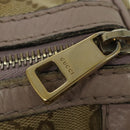 GUCCI GG Canvas Sherry Line Hand Bag 2way Beige Gold 247205 Auth 139336-19