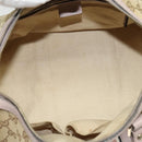 GUCCI GG Canvas Sherry Line Hand Bag 2way Beige Gold 247205 Auth 139336-10