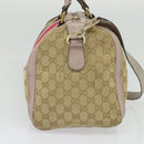 GUCCI GG Canvas Sherry Line Hand Bag 2way Beige Gold 247205 Auth 139336-3