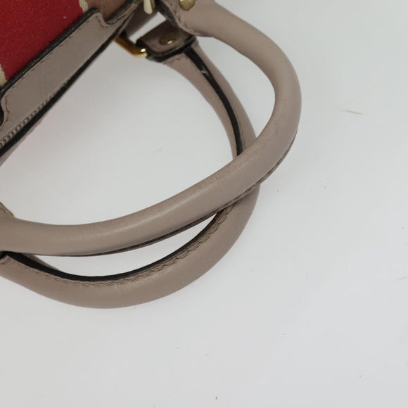 GUCCI GG Canvas Sherry Line Hand Bag 2way Beige Gold 247205 Auth 139336