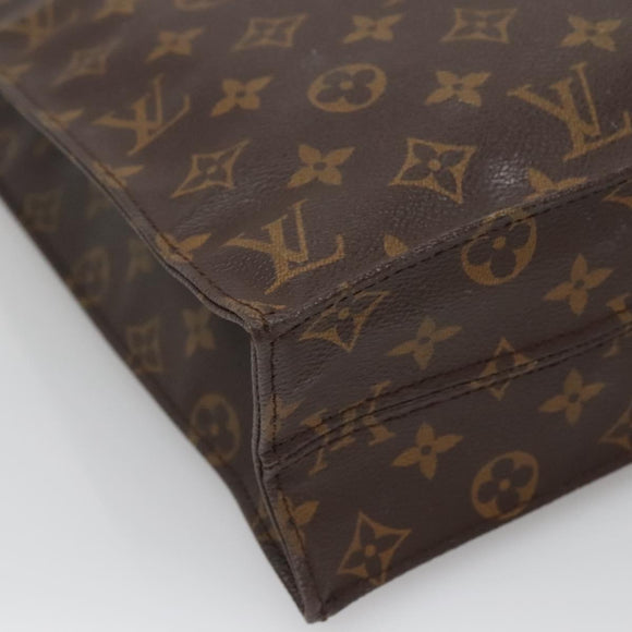 LOUIS VUITTON Monogram Sac Plat Hand Bag M51140 LV Auth 139344