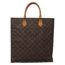 LOUIS VUITTON Monogram Sac Plat Hand Bag M51140 LV Auth 139344-2