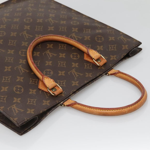 LOUIS VUITTON Monogram Sac Plat Hand Bag M51140 LV Auth 139344