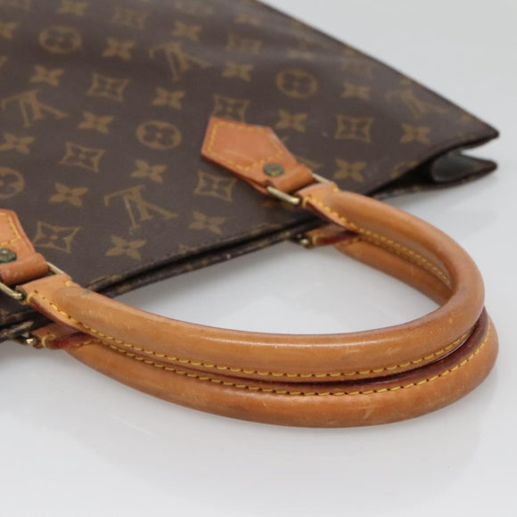 LOUIS VUITTON Monogram Sac Plat Hand Bag M51140 LV Auth 139344