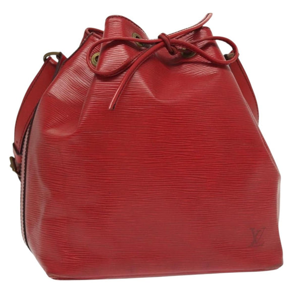 LOUIS VUITTON Epi Petit Noe Shoulder Bag Red M44107 LV Auth 139346