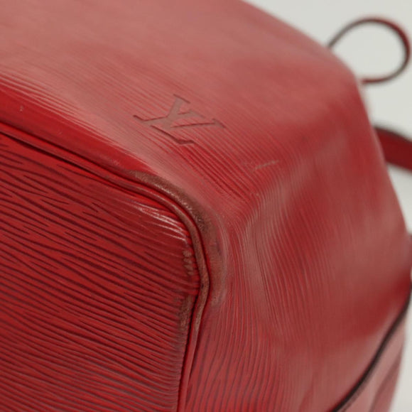 LOUIS VUITTON Epi Petit Noe Shoulder Bag Red M44107 LV Auth 139346