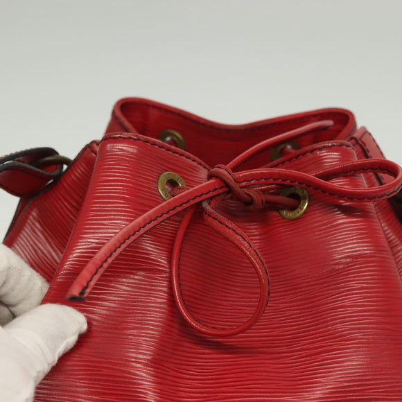 LOUIS VUITTON Epi Petit Noe Shoulder Bag Red M44107 LV Auth 139346