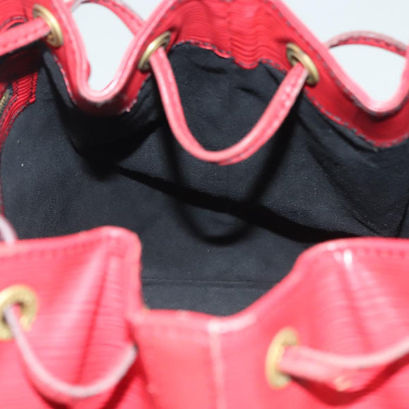 LOUIS VUITTON Epi Petit Noe Shoulder Bag Red M44107 LV Auth 139346