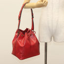 LOUIS VUITTON Epi Petit Noe Shoulder Bag Red M44107 LV Auth 139346-22