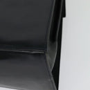 Salvatore Ferragamo Gancini Hand Bag Leather 2way Black Gold Auth 139351-18