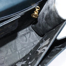 Salvatore Ferragamo Gancini Hand Bag Leather 2way Black Gold Auth 139351-20