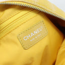 CHANEL New Travel Shoulder Bag Nylon Yellow Silver CC Auth 139359-18
