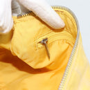 CHANEL New Travel Shoulder Bag Nylon Yellow Silver CC Auth 139359-21