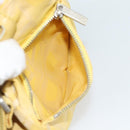CHANEL New Travel Shoulder Bag Nylon Yellow Silver CC Auth 139359-23