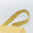 CHANEL New Travel Shoulder Bag Nylon Yellow Silver CC Auth 139359-7