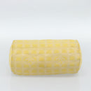 CHANEL New Travel Shoulder Bag Nylon Yellow Silver CC Auth 139359-8