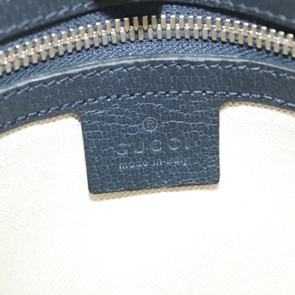 GUCCI GG Canvas Waist Bag Blue Silver 658657 Auth 139364