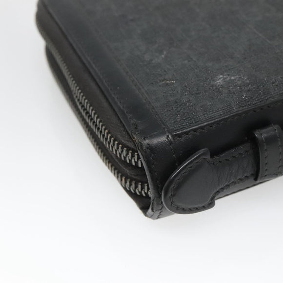 GUCCI GG Supreme Travel Case PVC Black 409206 Auth 139365