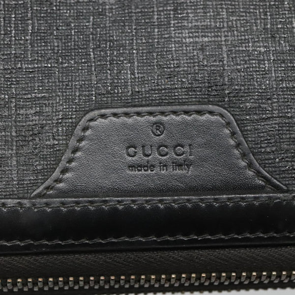 GUCCI GG Supreme Travel Case PVC Black 409206 Auth 139365