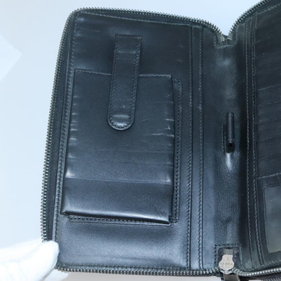 GUCCI GG Supreme Travel Case PVC Black 409206 Auth 139365