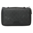 GUCCI GG Supreme Travel Case PVC Black 409206 Auth 139365-13