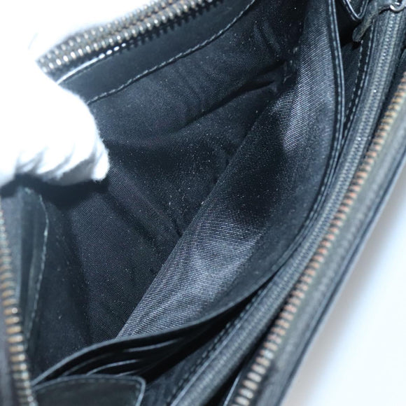 GUCCI GG Supreme Travel Case PVC Black 409206 Auth 139365