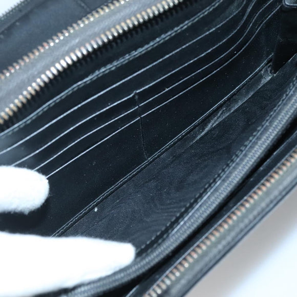 GUCCI GG Supreme Travel Case PVC Black 409206 Auth 139365