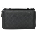 GUCCI GG Supreme Travel Case PVC Black 409206 Auth 139365-2