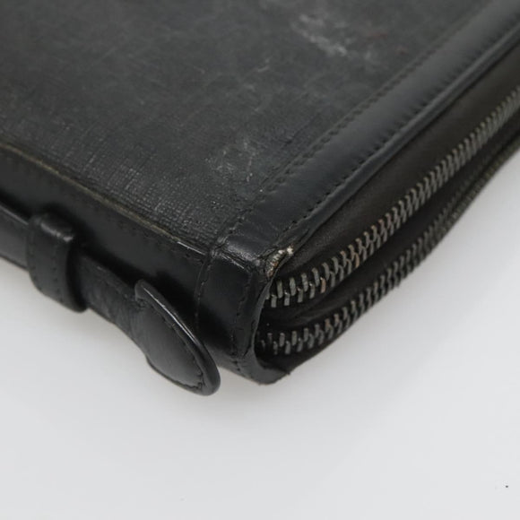 GUCCI GG Supreme Travel Case PVC Black 409206 Auth 139365