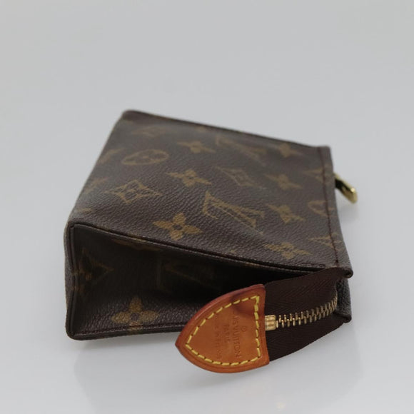 LOUIS VUITTON Monogram Poche Toilette 15 Pouch M47546 LV Auth 139378