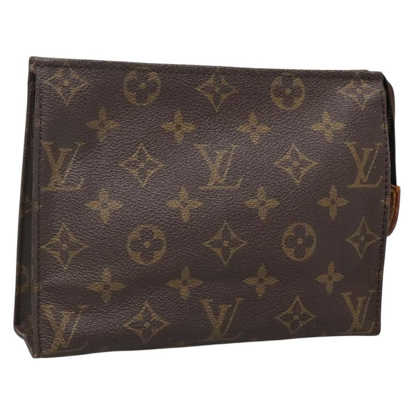 LOUIS VUITTON Monogram Poche Toilette 19 Pouch M47544 LV Auth 139379