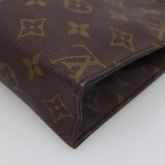 LOUIS VUITTON Monogram Poche Toilette 19 Pouch M47544 LV Auth 139379