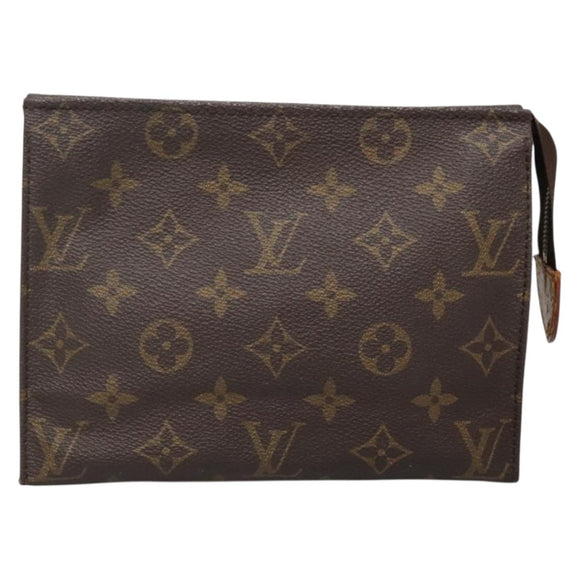 LOUIS VUITTON Monogram Poche Toilette 19 Pouch M47544 LV Auth 139379