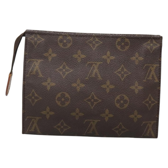 LOUIS VUITTON Monogram Poche Toilette 19 Pouch M47544 LV Auth 139379
