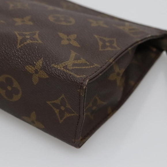 LOUIS VUITTON Monogram Poche Toilette 19 Pouch M47544 LV Auth 139379