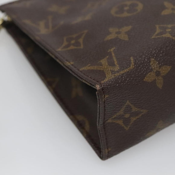 LOUIS VUITTON Monogram Poche Toilette 19 Pouch M47544 LV Auth 139379