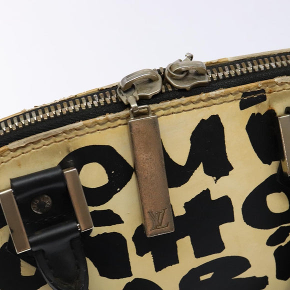 LOUIS VUITTON Monogram graffiti Armahorizontal Hand Bag Black M92175 Auth 139384